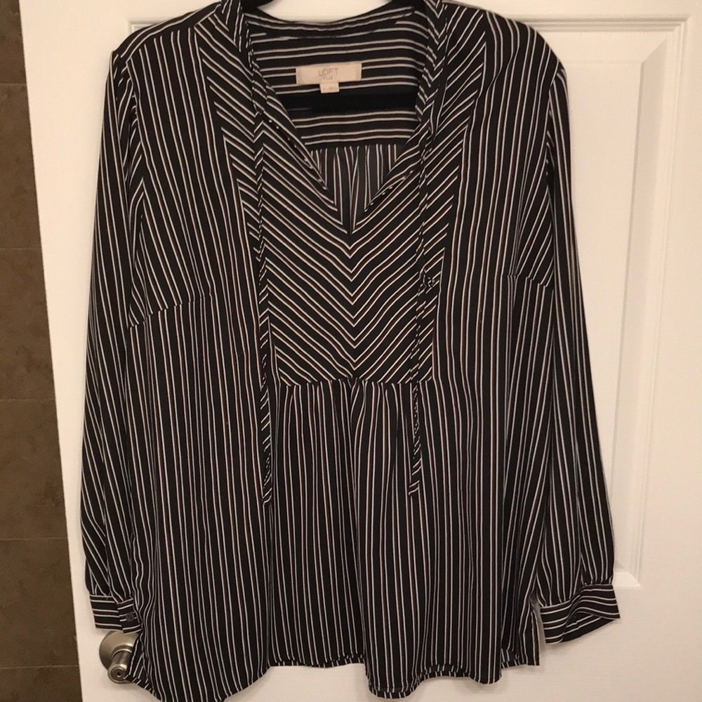 Striped LOFT Blouse Top